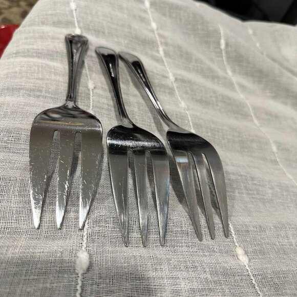 Serving Forks: Stainless, Set of 3, Elegant Serving Utensils, Serving Forks - Picture 6 of 6